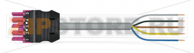 pre-assembled connecting cable; Eca; Socket/open-ended; 5-pole; Cod. B; 7 m; 1,50 mm; pink Wago 771-9995/106-707 Protected against mismating and maintenance-freeAdditional variable coding is possible.Components can be clearly printed on and color-coded to meet custom requirements....