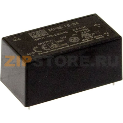 Блок питания AC/DC на печатную плату, 15 В/DC, 1 А, 15 Вт Mean Well MPM-15-15 
