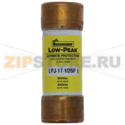 Предохранитель, 17.5 A, AC 600 В, 300 кА, 21x57 мм, J, UL, с задержкой Eaton LOW-PEAK CLASS J T/D 