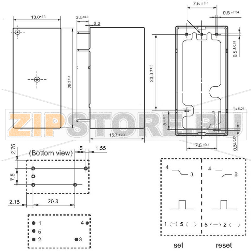 Реле электромагнитное 24 В/DC, 20 А, 1 шт Hongfa HFE20-1/024-1HT-L2 