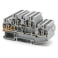 Клемма проходная, пружинная, серая CHIKU RNSTB 4