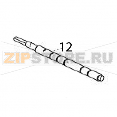 Shaft (feed roller) Sato TG308 Shaft (feed roller) Sato TG308Запчасть на деталировке под номером: 12Название запчасти на английском языке: Shaft (feed roller) Sato TG308.