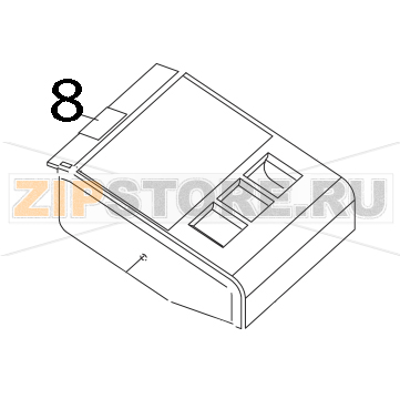 Operation panel cover ass&#039;y Toshiba TEC B-852-TS22-QP-R Operation panel cover ass'y Toshiba TEC B-852-TS22-QP-RЗапчасть на деталировке под номером: 8