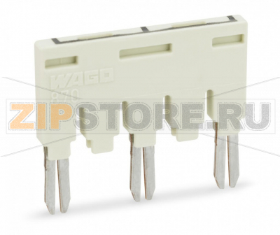 Ready-made push-in type jumper bar; insulated; 3-way (1-3-5); Nominal current 18 A; light gray Wago 870-405/011-000 