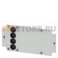 SIVACON S4 Cover plate cable entry 3VA10 (up to 100 A) 3VA11 (up to 160 A) Mounting position horizontal Height 150 mm Siemens 8PQ5000-4BA80