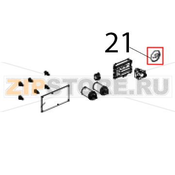 Tappo polietilene per fori variabili D22-32.5 nero Unox XF 190 Tappo polietilene per fori variabili D22-32.5 nero Unox XF 190Запчасть на деталировке под номером: 21