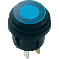 Кнопка 14 В/DC, 20 А, 1 x вкл/выкл, с фиксацией, синяя, 1 шт TRU Components TC-R13-527D2B