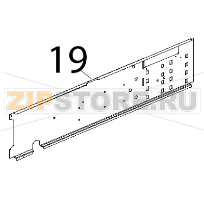 Profilo porta componenti inox Unox XBC 404 Profilo porta componenti inox Unox XBC 404Запчасть на деталировке под номером: 19