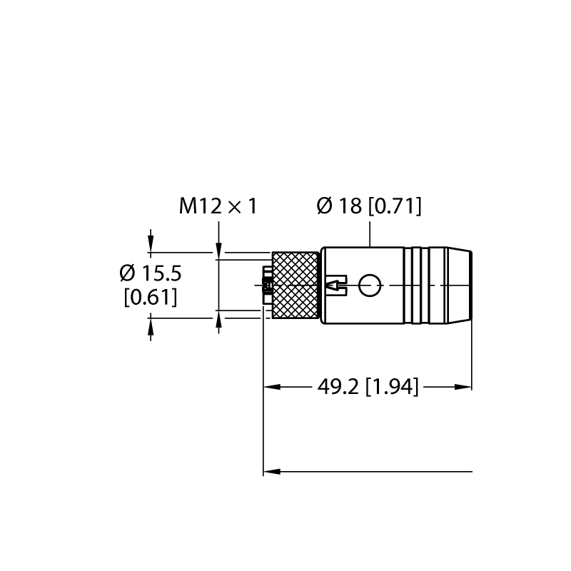 Кабель Turck RKS54PLB-1-RSS54PLB/TXG 