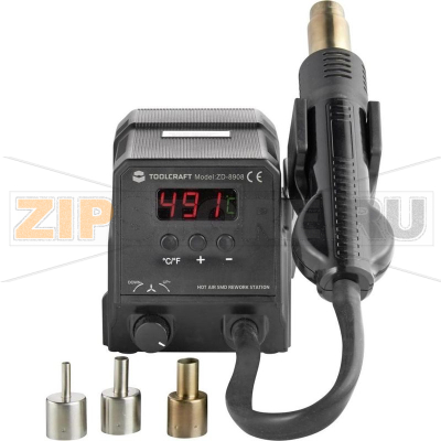 Станция паяльная 300 Вт, цифровая, от +100°C до +500°C Toolcraft ZD-8908 