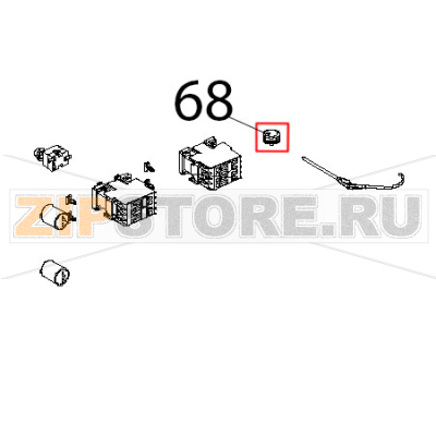 Supporto sonda al cuore con cava per filo inox Unox XBC 404 Supporto sonda al cuore con cava per filo inox Unox XBC 404Запчасть на деталировке под номером: 68