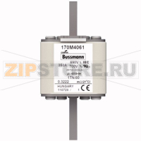 Предохранитель, 350 A, AC 690 В, 200 кА, DIN 1, 53x66x108 мм, aR, DIN, IEC Eaton FUSE 350A 690V