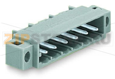 20018 Вилка THT; 1.0 x 1.0 mm solder pin; угловые; зажимное кольцо; Шаг контактов 5 мм; 14-пол.; серые Wago 231-444/040-000 Исполнение с выводами под запрессовку обеспечивает крепление к печатной плате без пайки100% защита от неправильного подсоединенияВозможны варианты кодировки...