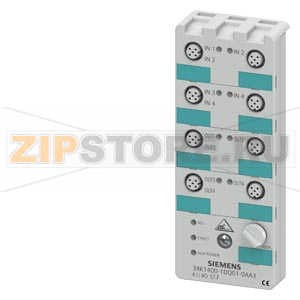 SIRIUS NET, КОМПАКТНЫЙ МОДУЛЬ 4ВХОДА 4ВЫХОДА, AS-I, 4 ЦИФРОВЫХ ВХОДА 200MA, PNP, Y-II, 4 ЦИФР. ВЫХ. 4A, PNP, Y-II, M12 ВСТАВНОЙ РАЗЪЕМ IP67 Siemens 3RK1400-1DQ01-0AA3 