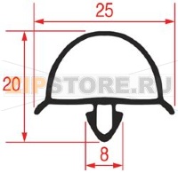 УПЛОТНИТЕЛЬ ВСТАВНОЙ 1047 - 3000 ММ