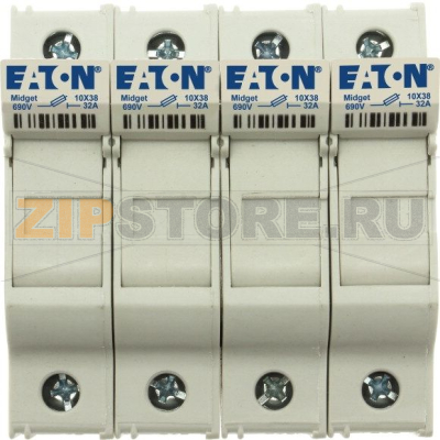 Держатель предохранителя, 32 A, AC 690 В, 10x38 мм, 4P, UL, IEC Eaton 4Pole 30A 600V MFH For 10X3 
