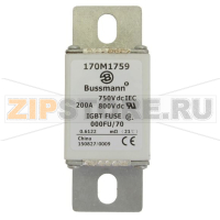 Предохранитель, 125 A, DC 750 В, 50 кА, size 000, 24x36x96 мм, aR, IEC UL Eaton FUSE 125A 750V