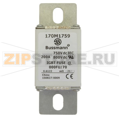 Предохранитель, 125 A, DC 750 В, 50 кА, size 000, 24x36x96 мм, aR, IEC UL Eaton FUSE 125A 750V 