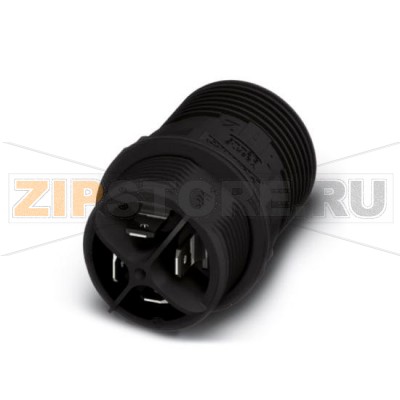 Проходная деталь QUICKON Phoenix Contact QPD W 3PE2,5 M25 FC BK черная, 3 пол. + PE, 1,0 мм2 . 2,5 мм2 / 630 В / 20 A, без гайки QUICKON, с 4 плоскими контактами для плоских кабельных наконечников по DIN 46247-2 DIN 46247-2.Минимальный заказ: 1 шт.Упаковка: 1 шт.