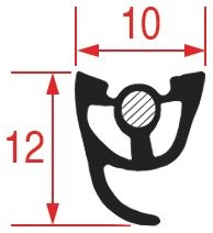 GASKET OVEN DOOR 380 mm 