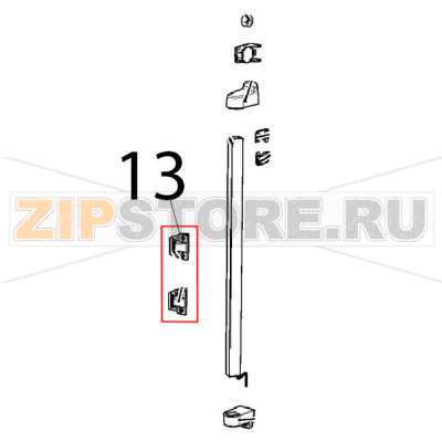Assieme chiusura vetro interno LA Unox XBC 615EG Assieme chiusura vetro interno LA Unox XBC 615EGЗапчасть на деталировке под номером: 13