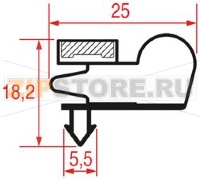GUARNIZIONE AD INCASTRO 640x520 mm