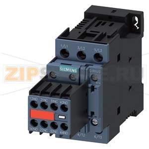 КОНТАКТОР, 3 ПОЛ., AC-3, 4КВТ/400V, 2NO+2NC, DC 24V, W. PLUGGED-IN ВАРИСТОР SZ S0 SCREW TERMINAL PERMANENT AUX. SWITCH Siemens 3RT2023-1DB44-3MA0 