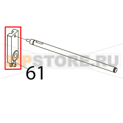 Damper arm sub ass&#039;y Toshiba TEC B-SX5T-TS12/22-QQ Damper arm sub ass'y Toshiba TEC B-SX5T-TS12/22-QQЗапчасть на деталировке под номером: 61