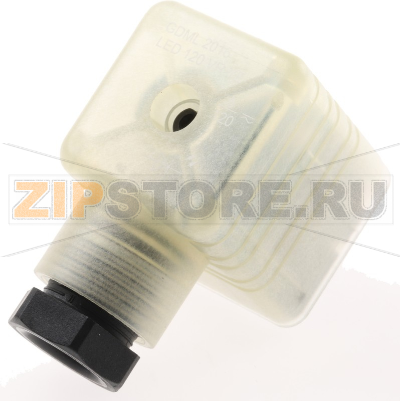 Разъем соленоидный 18 мм, 120 В, 2P+E, DIN 43650 A, прямой Hirschmann GDML 2016 LED 120 VR YE black 