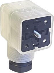 Разъем соленоидный 18 мм, 120 В, 2P+E, DIN 43650 A, прямой Hirschmann GDML 2016 LED 120 VR YE black 
