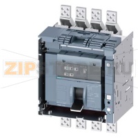 draw-out molded case circuit breaker w. handle with guide frame and PSS frame 1600; 4AUX and trip alarm switch S24; Icu "C" Icu=110kA @ 415V, 4-pole, left ETU350, LSI, In=1000A rotary coding switch Ir=400...1000A Isd=1...10xIn, Ii=1.5...15xIn N conductor