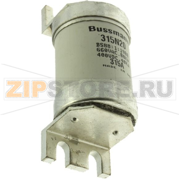 Предохранитель, 315 A, AC 660 В, 80 кА, BS88, 49x110 мм, gL/gG, BS, 92,5 мм Eaton 315Amp 660V ac B 