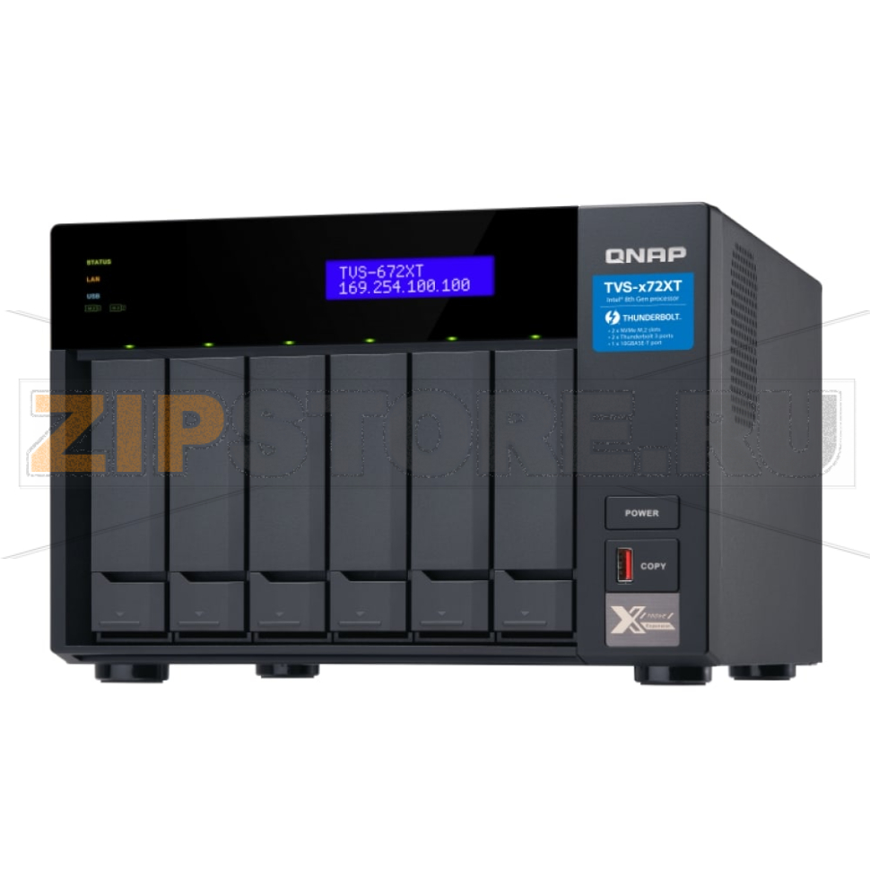 Накопитель сетевой QNAP TVS-672XT 