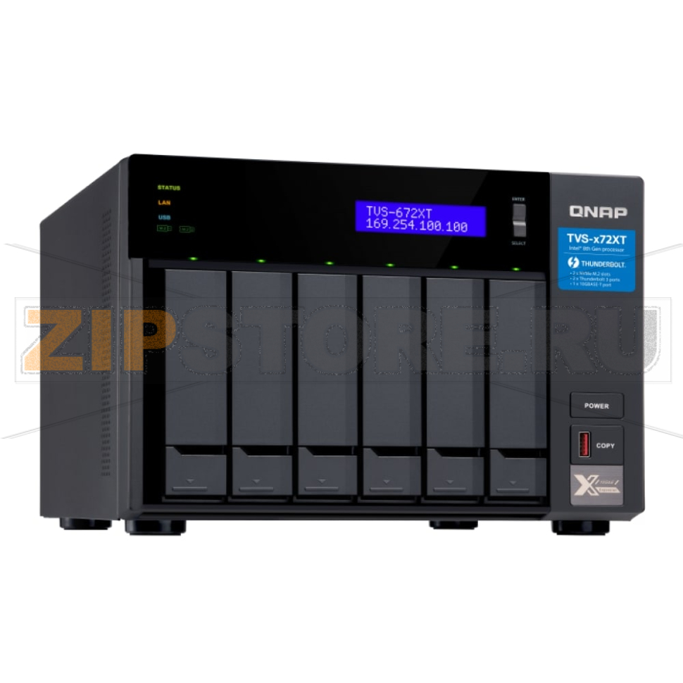Накопитель сетевой QNAP TVS-672XT 
