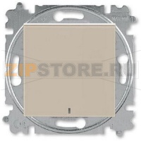 Выключатель одноклавишный с подсветкой, кофе макиато/белый ABB 2CHH590146A6018