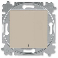 Выключатель одноклавишный с подсветкой, кофе макиато/белый ABB 2CHH590146A6018