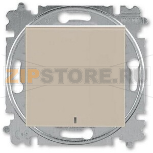 Выключатель одноклавишный с подсветкой, кофе макиато/белый ABB 2CHH590146A6018 