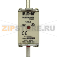 Предохранитель, 160 A, AC 660 В, 50 кА, NH00, gL/gG, IEC Eaton NH FUSE 160A 660V GL/GG SIZE 00 DUAL