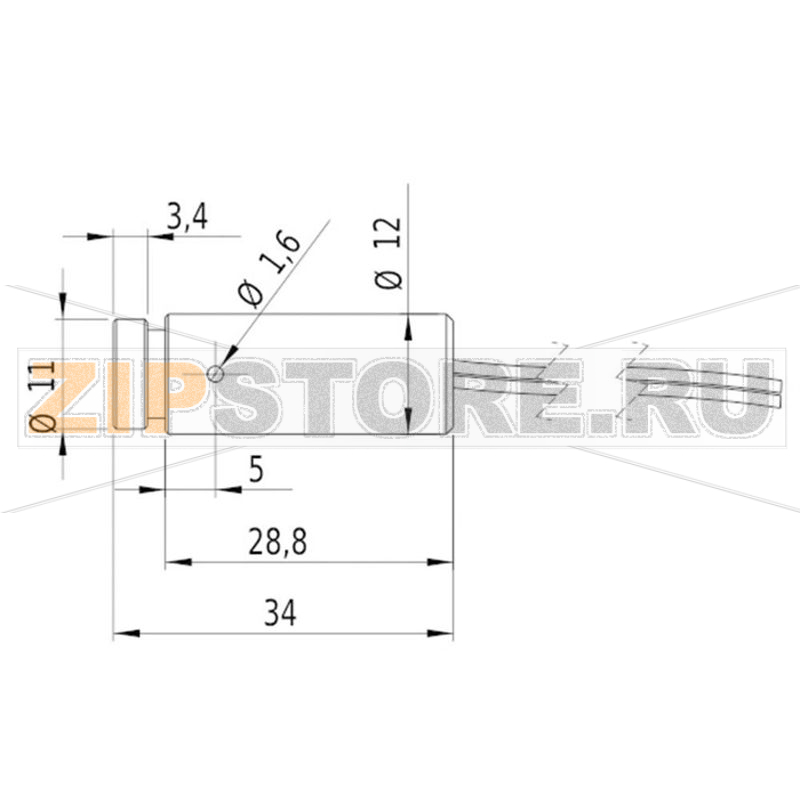 Модуль лазерный, красный, 0.4 МВт Picotronic DD635-0.4-3(12x34) 