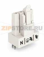 Розетка для печатных плат; прямые; 4-пол.; Код. A; белые Wago 890-824