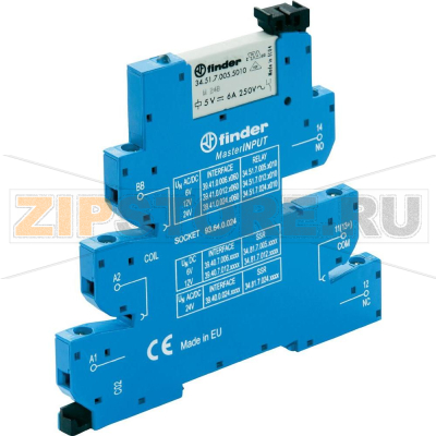 Модуль реле интерфейсный 12 V (DC), 12 V (AC), 6 A Finder 39.41.0.012.5060 