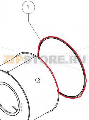 Guarnizione vasca RC/LM 14/18/23 Evolution  Imesa LM 14                                  Guarnizione vasca RC/LM 14/18/23 Evolution Imesa LM 14Запчасть на сборочном чертеже под номером: 8Название запчасти на итальянском языке: Guarnizione vasca RC/LM 14/18/23 Evolution Imesa LM 14
