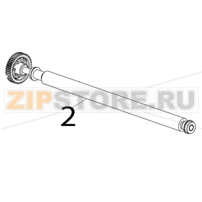 Platen roller assembly TSC TTP-286MT Platen roller assembly TSC TTP-286MTЗапчасть на деталировке под номером: 2