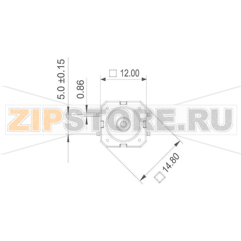Кнопка 42 В DC/AC, 0.1 А, 1 x выкл/вкл, без фиксации, 1 шт Rafi 1.14.001.501/0000 