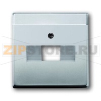 Накладка для однопостовой розетки с полем для надписи, сталь ABB 2CKA001710A3763