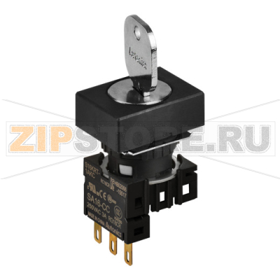 Переключатель селекторный с ключом, Ø отверстия: 16 мм Autonics S16KRT-2DKC 