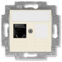 Розетка компьютерная, RJ45, слоновая кость ABB 2CHH296117A6017