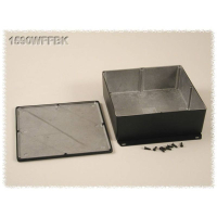 Корпус алюминиевый 187.5x187.5x67 мм, черный, 1 шт Hammond 1590WFFBK