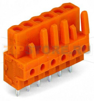 MCS MIDI Classic Розетка под пайку THT; 0.6 x 1.0 mm solder pin; прямые; Шаг контактов 5,08 мм; 12-пол.; оранжевые Wago 232-172