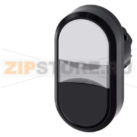 АКТУАТОР ДВОЙНОЙ КНОПКИ С ВОЗМОЖНОСТЬЮ ПОДСВЕТКИ, 22MM, КРУГЛ., ПЛАСТИК, КНОПКИ ПЛОСКИЕ: БЕЛАЯ И ЧЁРНАЯ, С ГРАВИРОВКОЙ ЛАЗЕРОМ, НИЖНИЙ РЕГИСТР Siemens 3SU1001-3AB61-0AA0-Z&nbsp;Y12